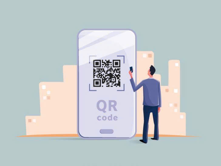 Giao diện mã Qr trên điện thoại