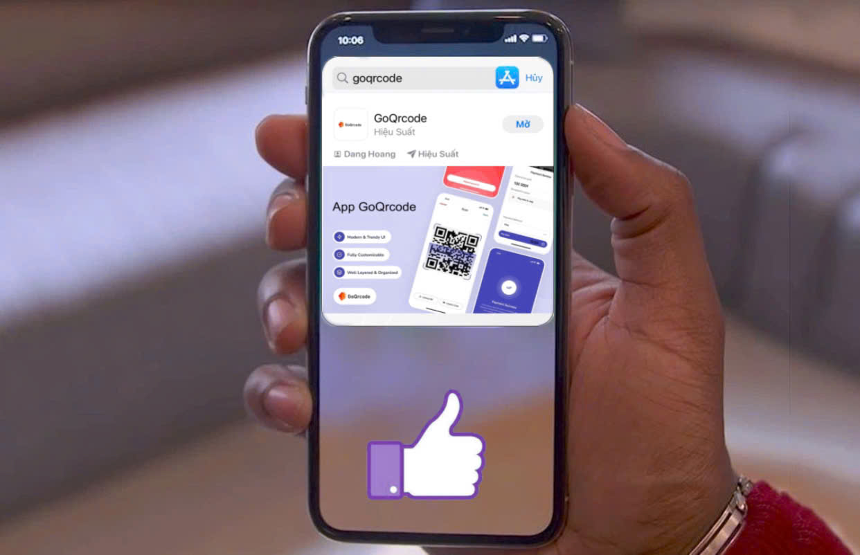 Ứng dụng GoQrCode với các tính năng nổi bật được hiển thị trên App Store