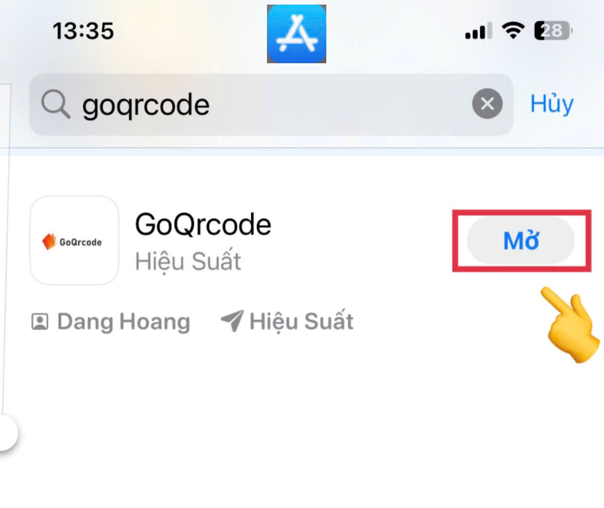 trang tải phần mềm GoQrcode)