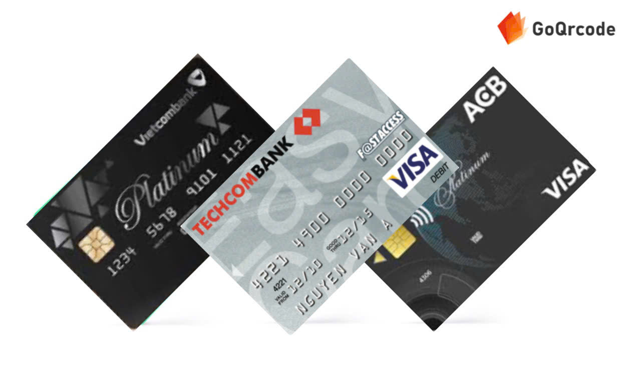 Logo và giao diện các ngân hàng hỗ trợ làm thẻ Visa online